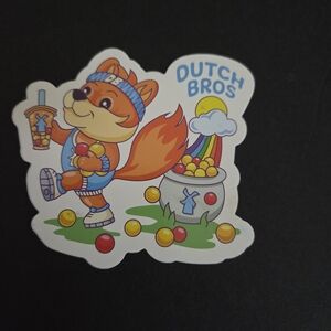 Dutch Bros Fox /Rainbow Sticker